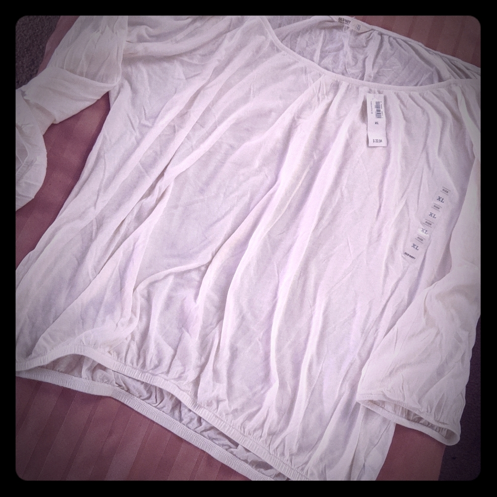White peasant top